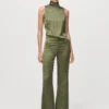 Satin-Hose mit geometrischem Print