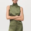 Satin-Hose mit geometrischem Print