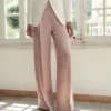 Satin-Hose mit Knittereffekt
