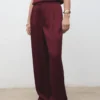 Satin-Hose mit weitem Bein