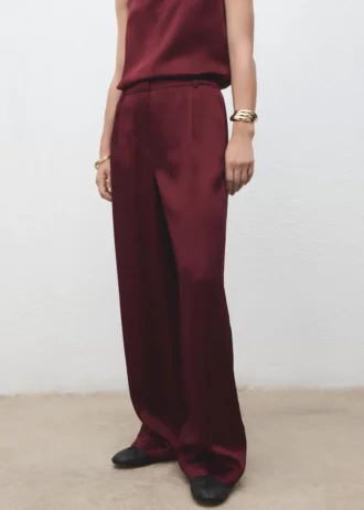 Satin-Hose mit weitem Bein Satin-Hose mit weitem Bein