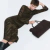 Satin-Kleid mit Animal-Print