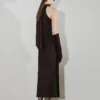 Satin-Kleid mit Knittereffekt