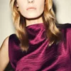 Satin-Kleid mit Knittereffekt
