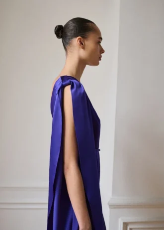Satin-Maxi-Rüschen-Jumpsuit