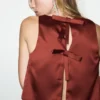 Satin-Oberteil mit Schleifen Satin-Oberteil mit Schleifen