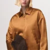 Satinjacke mit Taschen Satinjacke mit Taschen