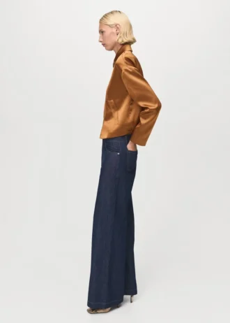 Satinjacke mit Taschen