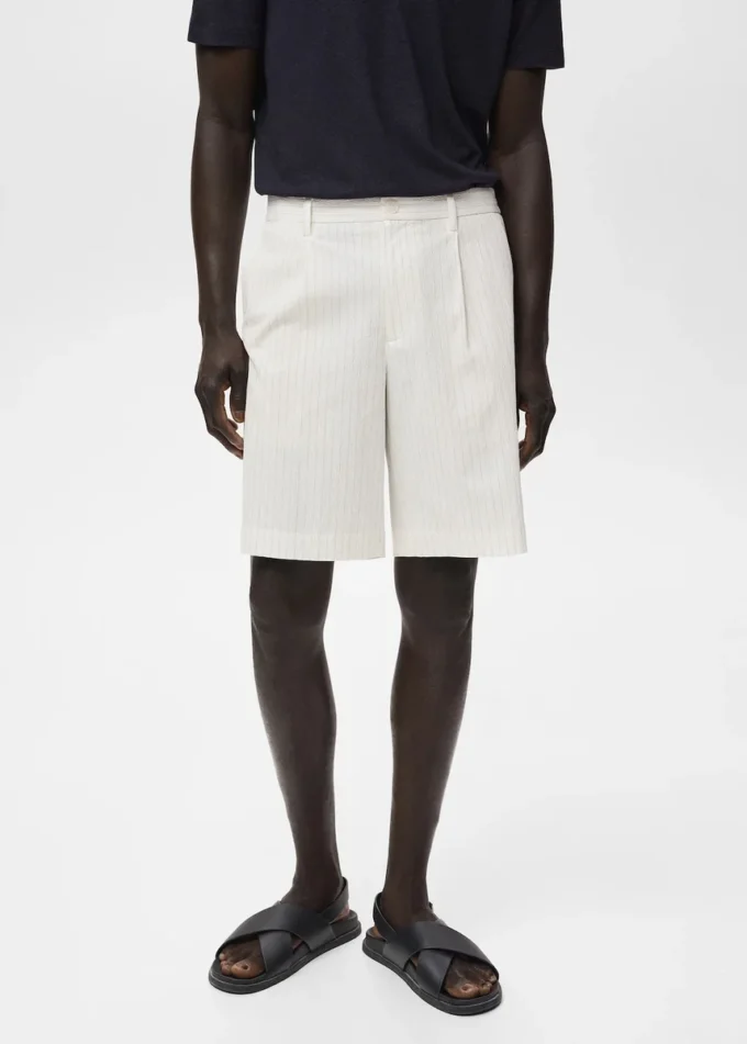 Schmal geschnittene Bermudashorts aus Baumwoll-Chino Schmal geschnittene Bermudashorts aus Baumwoll-Chino