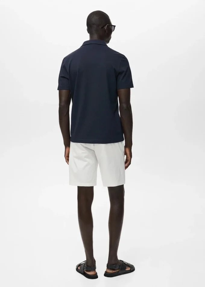 Schmal geschnittene Bermudashorts aus Baumwoll-Chino Schmal geschnittene Bermudashorts aus Baumwoll-Chino