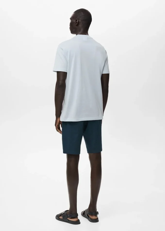 Schmal geschnittene Bermudashorts aus Baumwoll-Chino Schmal geschnittene Bermudashorts aus Baumwoll-Chino