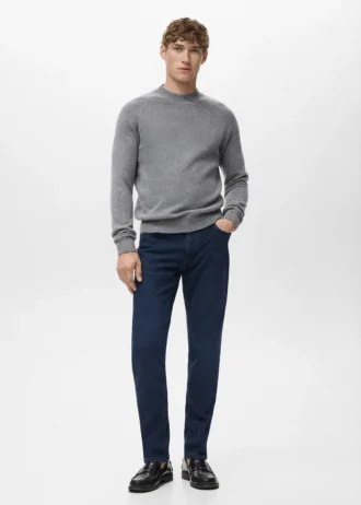 Schmal geschnittene blau-schwarze Jan-Jeans