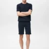 Schmal geschnittene Denim-Bermudashorts Schmal geschnittene Denim-Bermudashorts