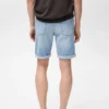 Schmal geschnittene Denim-Bermudashorts Schmal geschnittene Denim-Bermudashorts