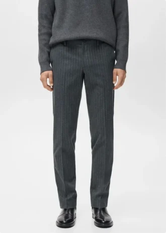 Schmal geschnittene Flanellhose