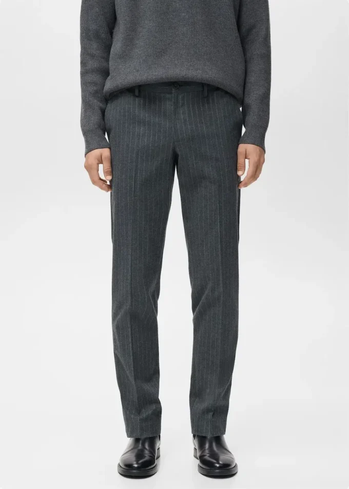 Schmal geschnittene Flanellhose Schmal geschnittene Flanellhose