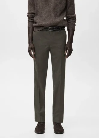 Schmal geschnittene Flanellhose