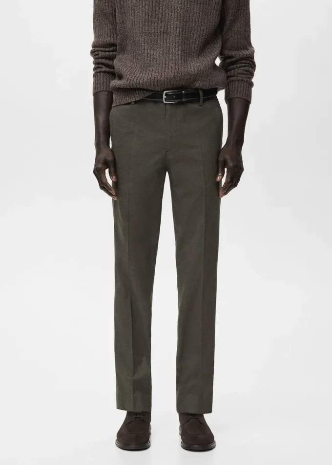 Schmal geschnittene Flanellhose Schmal geschnittene Flanellhose