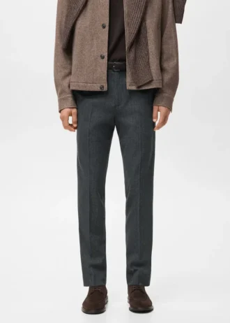 Schmal geschnittene Flanellhose