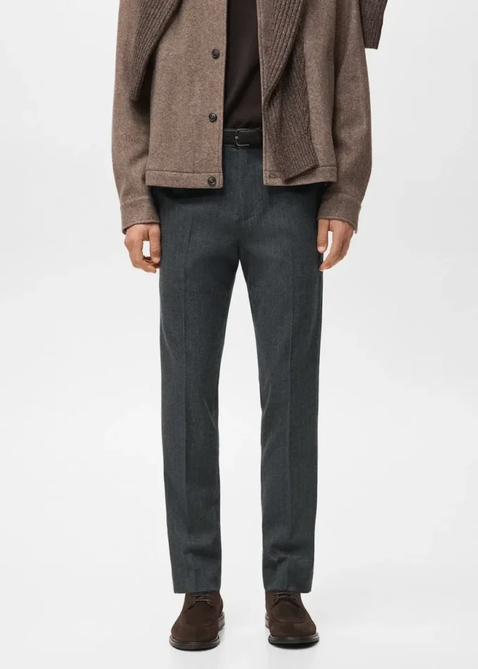 Schmal geschnittene Flanellhose Schmal geschnittene Flanellhose