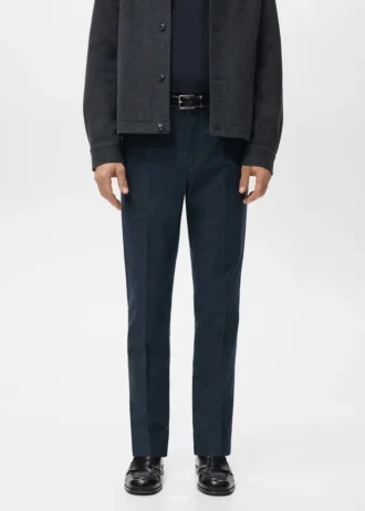 Schmal geschnittene Flanellhose