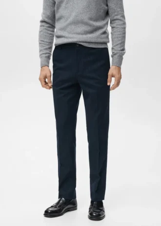Schmal geschnittene Flanellhose