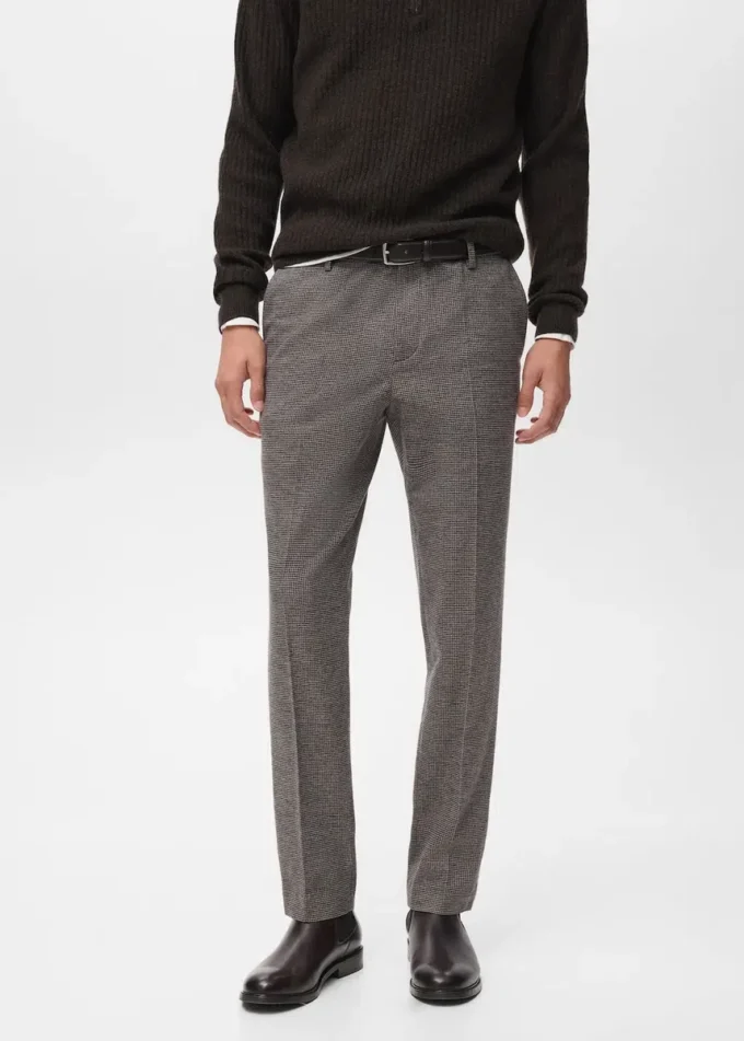 Schmal geschnittene Flanellhose Schmal geschnittene Flanellhose
