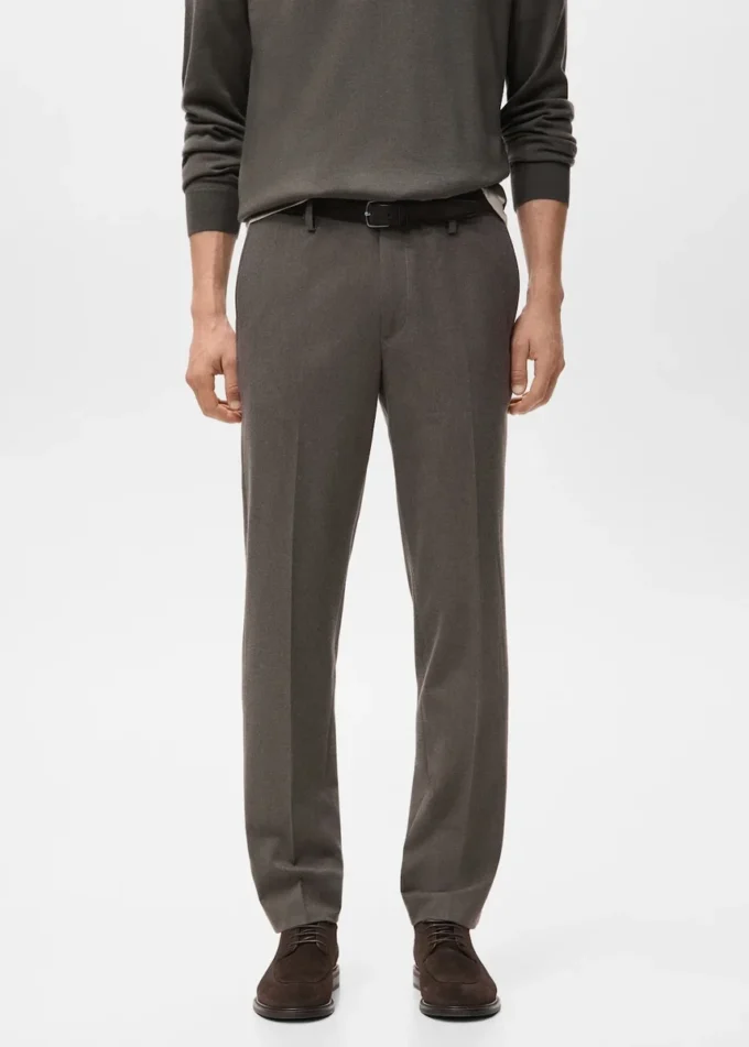 Schmal geschnittene Flanellhose Schmal geschnittene Flanellhose