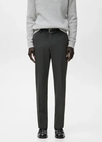 Schmal geschnittene Flanellhose