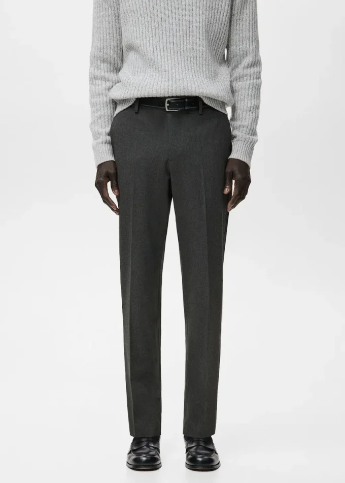 Schmal geschnittene Flanellhose Schmal geschnittene Flanellhose