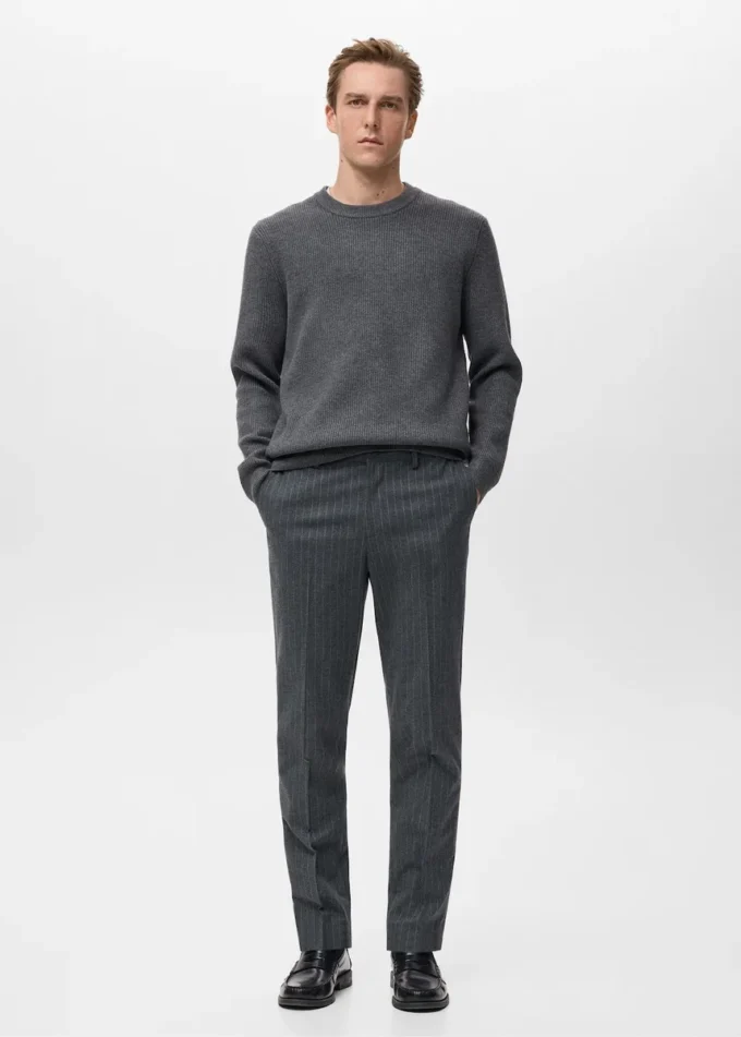 Schmal geschnittene Flanellhose Schmal geschnittene Flanellhose