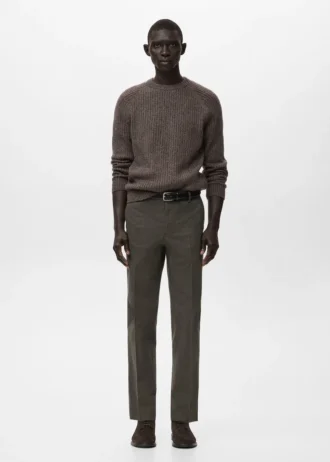 Schmal geschnittene Flanellhose