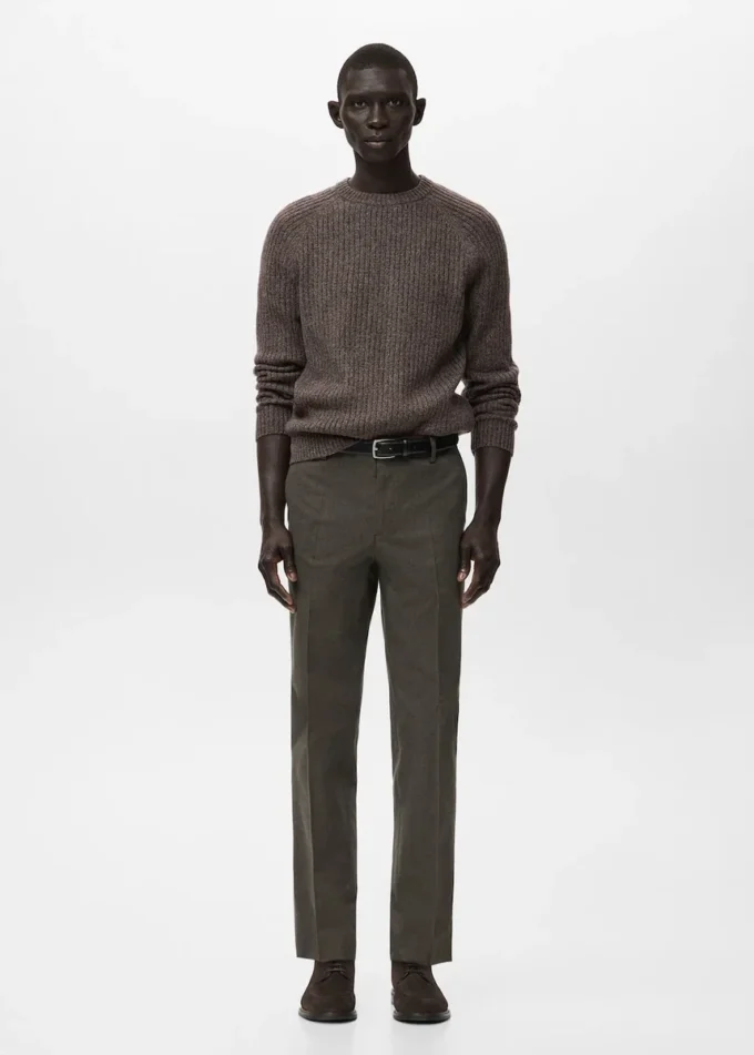 Schmal geschnittene Flanellhose Schmal geschnittene Flanellhose