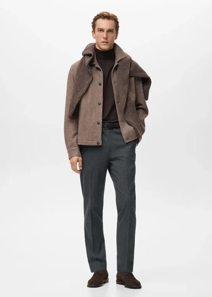 Schmal geschnittene Flanellhose Schmal geschnittene Flanellhose