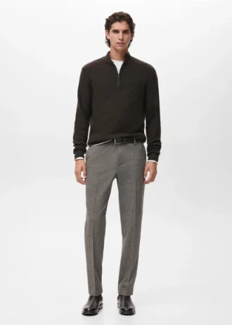 Schmal geschnittene Flanellhose
