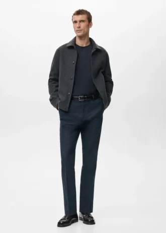 Schmal geschnittene Flanellhose