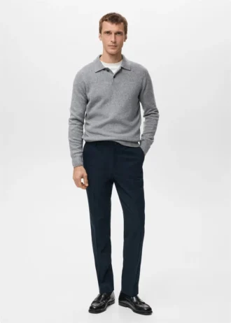 Schmal geschnittene Flanellhose