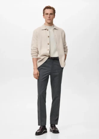 Schmal geschnittene Flanellhose