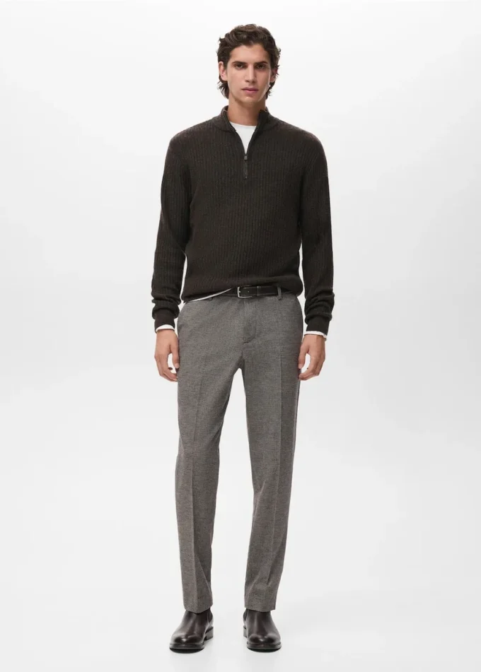 Schmal geschnittene Flanellhose Schmal geschnittene Flanellhose