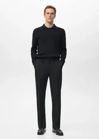 Schmal geschnittene Flanellhose