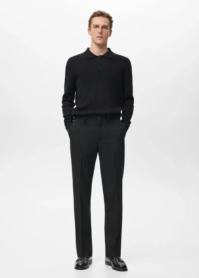 Schmal geschnittene Flanellhose Schmal geschnittene Flanellhose