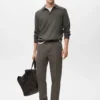 Schmal geschnittene Flanellhose Schmal geschnittene Flanellhose