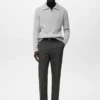 Schmal geschnittene Flanellhose Schmal geschnittene Flanellhose