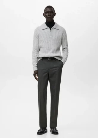 Schmal geschnittene Flanellhose