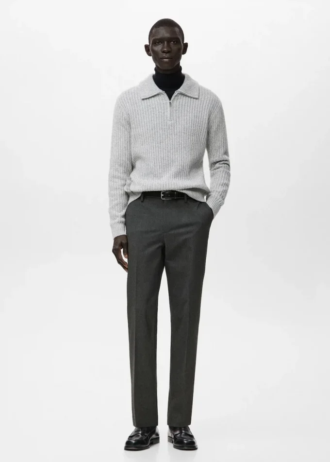 Schmal geschnittene Flanellhose Schmal geschnittene Flanellhose