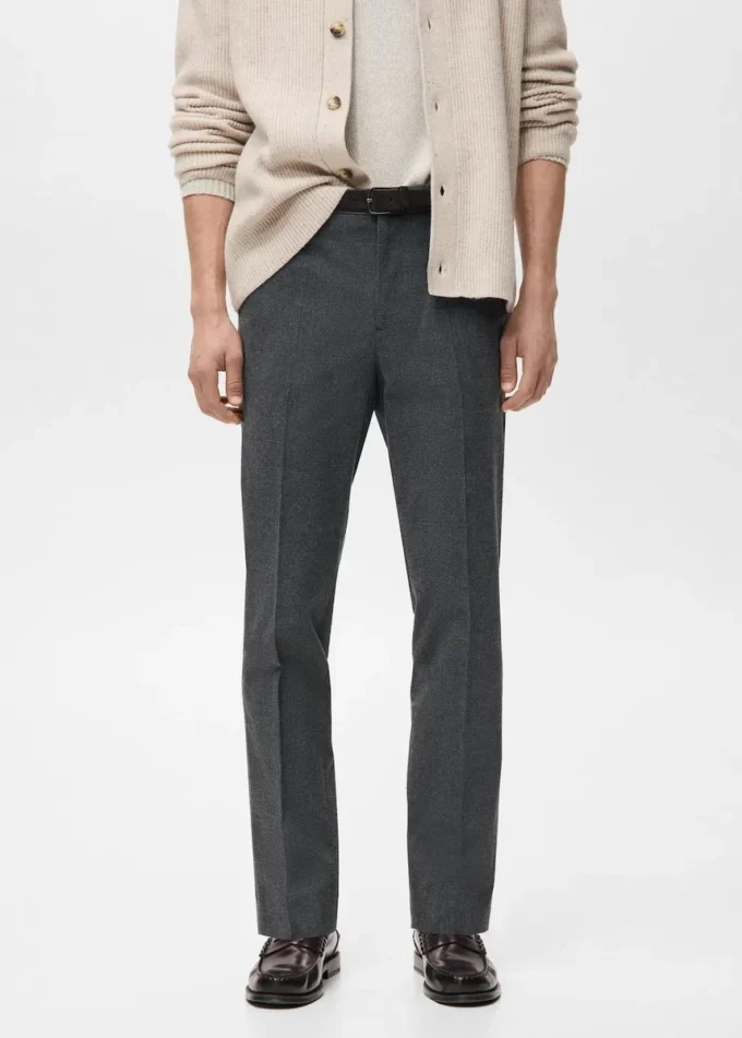 Schmal geschnittene Flanellhose Schmal geschnittene Flanellhose