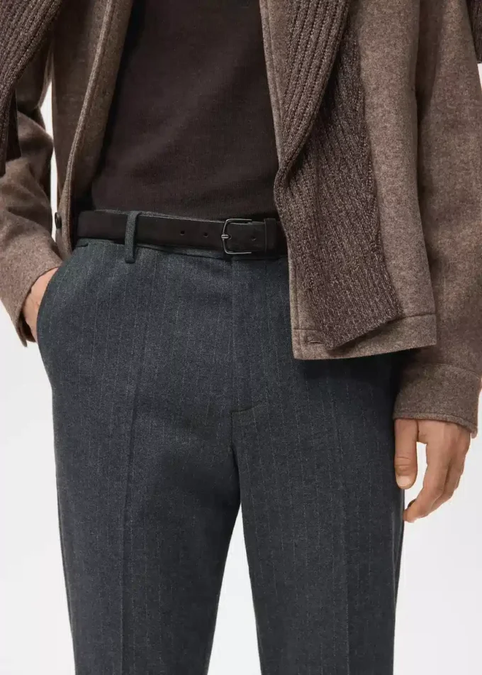 Schmal geschnittene Flanellhose Schmal geschnittene Flanellhose