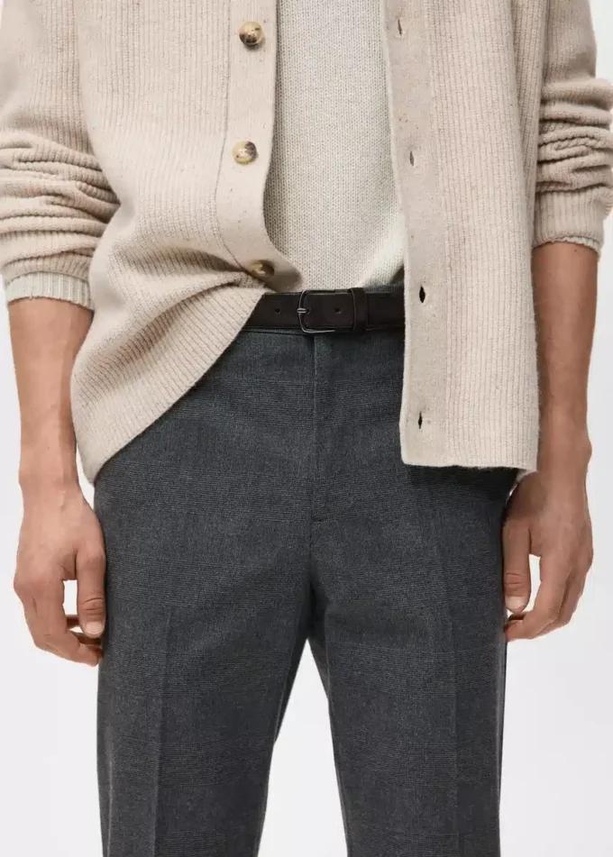 Schmal geschnittene Flanellhose Schmal geschnittene Flanellhose