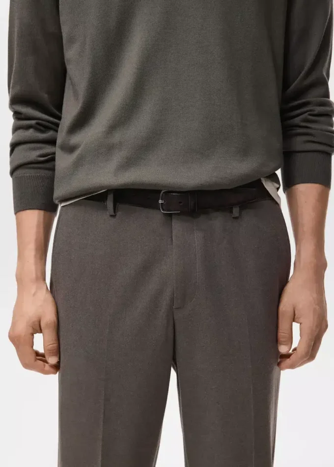 Schmal geschnittene Flanellhose Schmal geschnittene Flanellhose