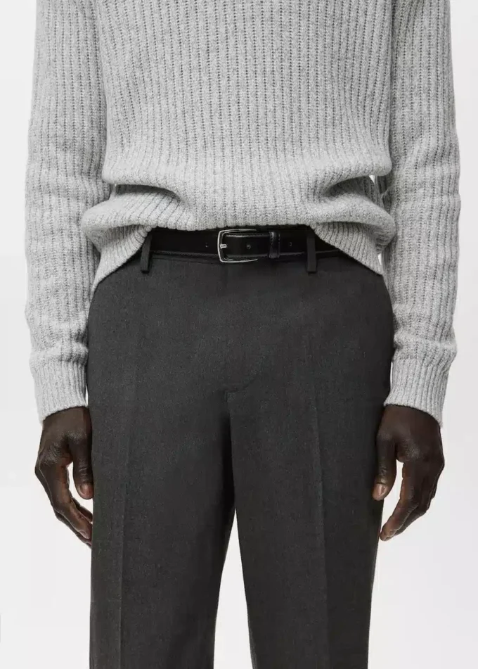 Schmal geschnittene Flanellhose Schmal geschnittene Flanellhose